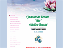 Tablet Screenshot of adeline-beaute-institut-bio.fr